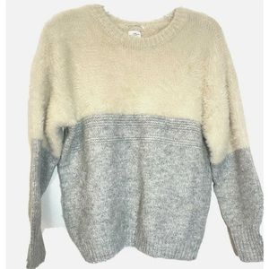 Zara Winter Collection L (13-14) Beige Gray Contrast Sweater